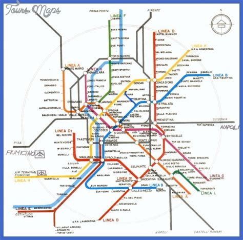 Rome Subway Map - ToursMaps.com