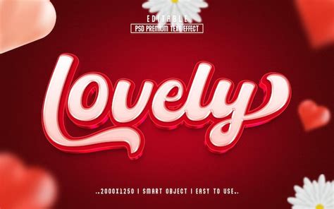 Premium Psd Love 3d Editable Text Effect Style