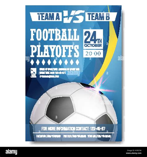 Soccer Poster Vector Design For Sport Bar Promotion Football Ball