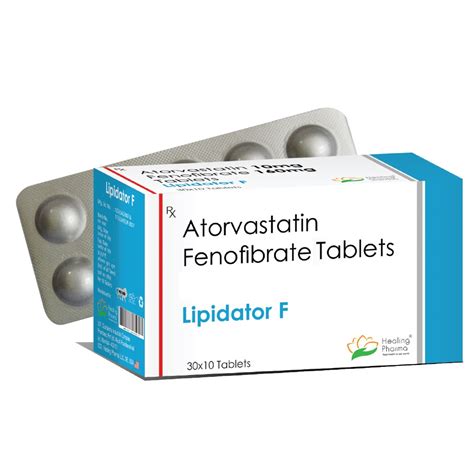 Atorvastatin 10 Mg Fenofibrate 160 Mg Lipidator F 10 Tablets