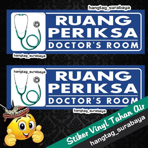 Jual Stiker Ruang Periksa Rumah Sakit Ruangan Medis Klinik