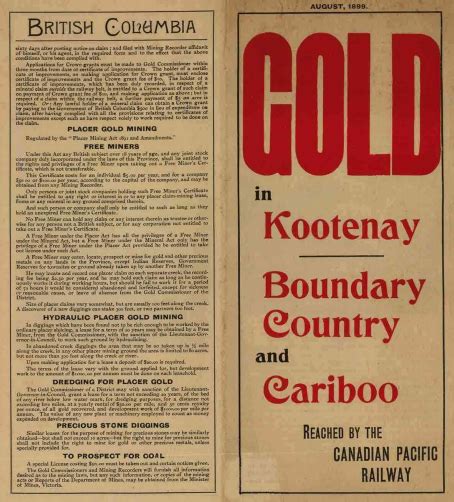 British Columbia, the Gold Rush, and the Klondike | Digitization Centre