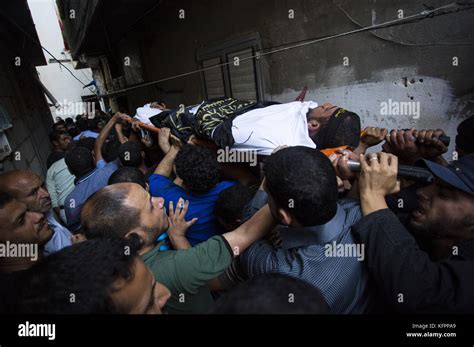 Gaza City The Gaza Strip Palestine St Oct Mourners Carry