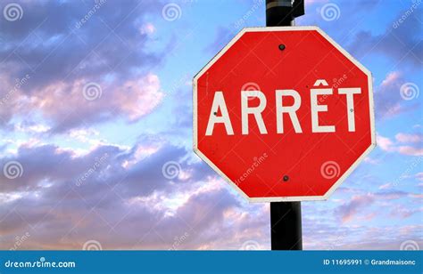 French Stop Sign Stock Image - Image: 11695991