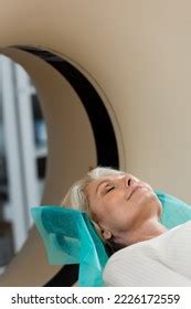 Mature Woman Closed Eyes Smiling During Stock Photo 2226172559