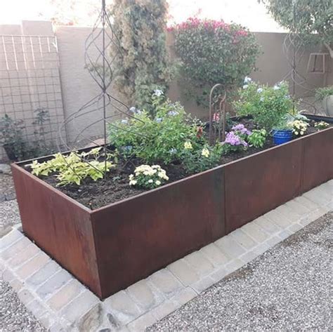 Bottomless Corten Steel Diy Planter Box Yard Couture