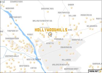 Hollywood Hills (United States - USA) map - nona.net