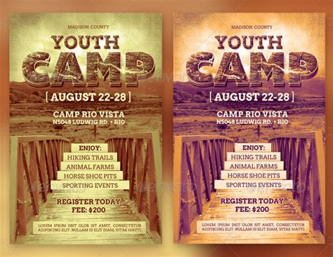 Youth Camp Flyers Free And Premium Psd Vector Png  Eps Ai