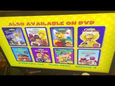 Sesame Street All Star Alphabet 2005 DVD Menu Walkthrough YouTube