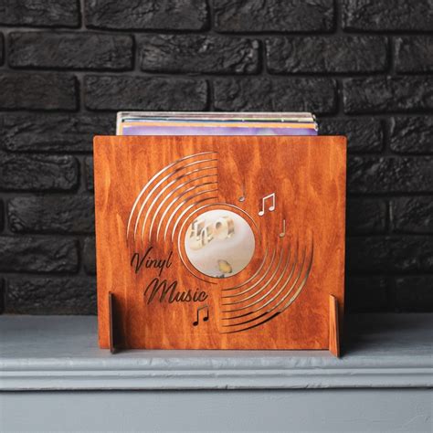 Vinyl Record Storage Crate Vinyl Record Holder Wood Album Stand