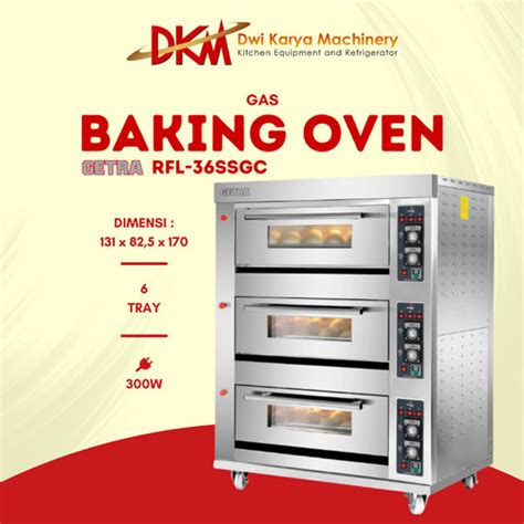 Jual Oven Gas Getra Rfl 36SSGC Oven Gas 3 Deck 6 Tray Getra RFL 36SSGC