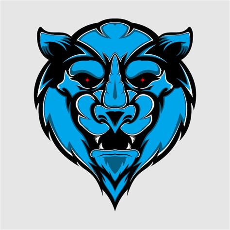 Premium Vector | Blue lion