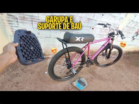 COLOQUEI SUPORTE DE BAÚ E GARUPA NOVA NA MINHA BIKE YouTube