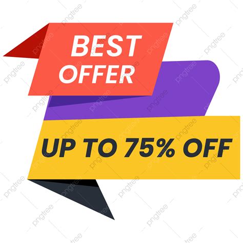 Discount Offer Vector Hd Png Images 75 Discount Offer Banner Design