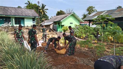 Koramil 21 Palakka Memanfaatkan Lahan Kosong Dukung Program Hanpangan