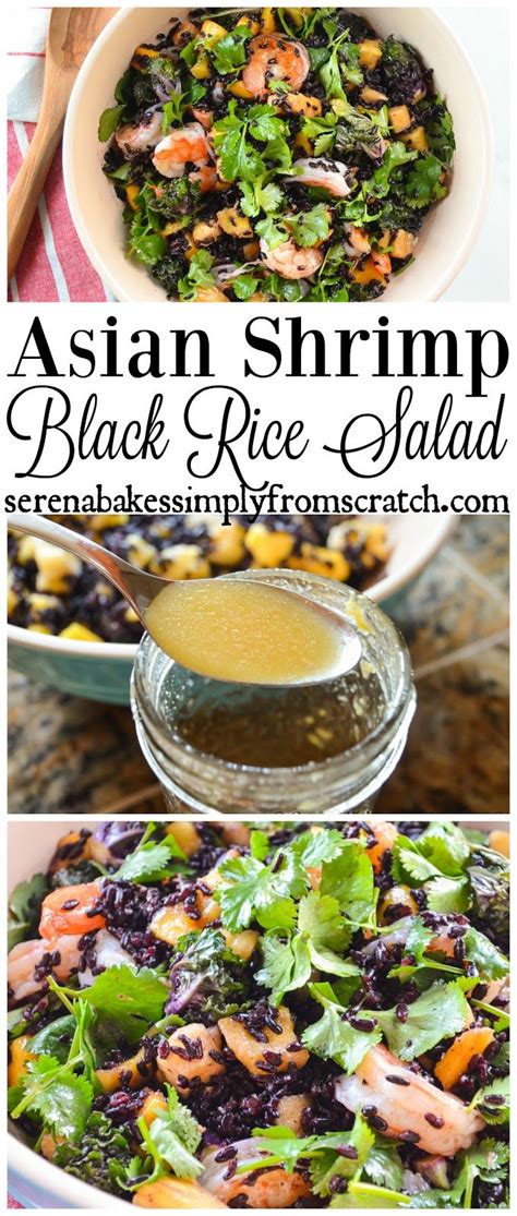 Asian Shrimp And Black Rice Salad Black Rice Black Rice Salad Side