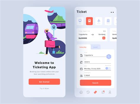 Ticketing App Ui Light App Mobile App Design Inspiration App Design