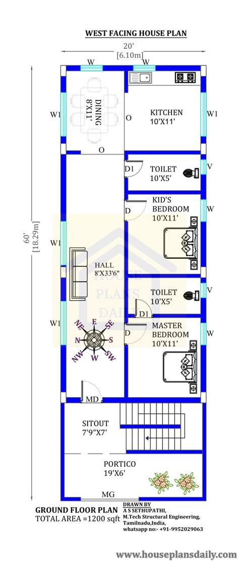 Top 30 West Facing House Plans As Per Vastu House Plans Design