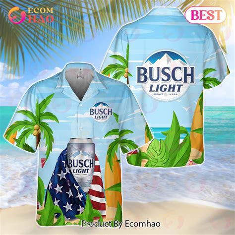 Busch Light Summer Hawaiian Shirt And Shorts Set Ecomhao Store