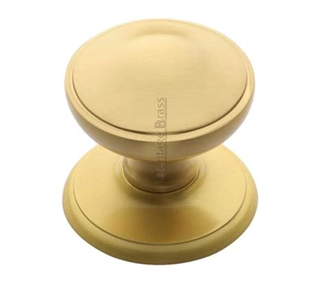 Heritage Brass Round Centre Door Knob Satin Brass V900 Sb From Door Handle Company