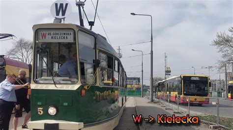 Konstal 102N 5 Tramwaje Warszawskie Linia W YouTube