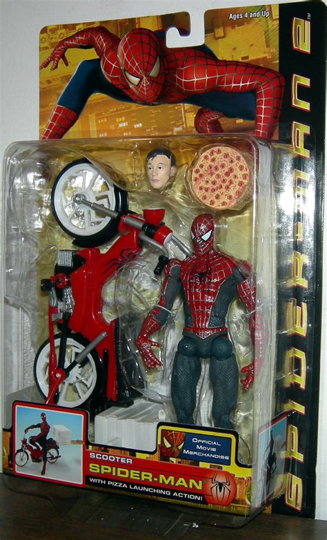 Scooter Spider-Man Action Figure Movie 2 Pizza Launching