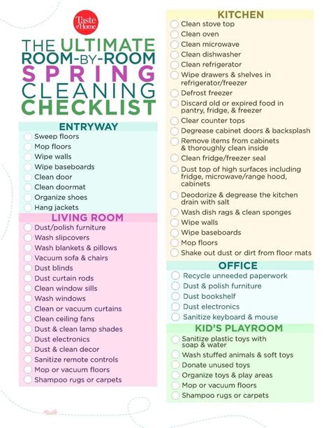 Deep Cleaning House Checklist Printable Free Printable Calendar