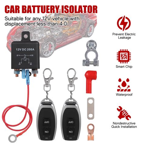 12V 200A Remote Battery Disconnect Switch Upgraded Battery Car Kill