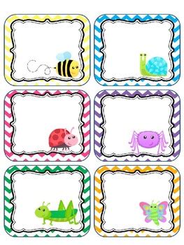 Bug Labels Editable By Miss Nelson Teachers Pay Teachers