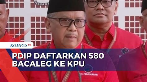 PDIP Daftarkan 580 Bakal Caleg Pemilu 2024 Ke KPU Gandeng Kader Baru