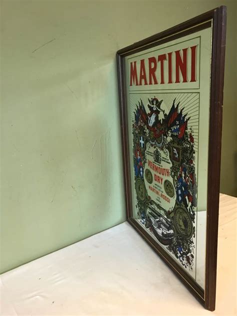 Martini Grand Miroir Publicitaire Bois Verre Catawiki