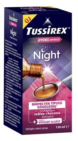 Tussirex Night szirup köhögésre 120ml Arany Kígyó Patika