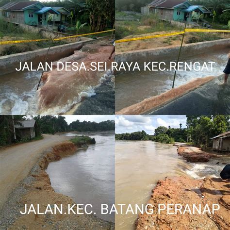 Desa Terendam Banjir Kabupaten Indragiri Hulu Riau Siaga