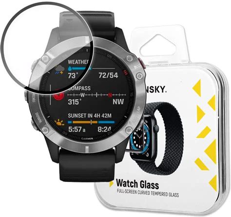 Wozinsky Watch Glass Hybrydowe Szkło Do Garmin Fenix 6 Czarny 95719