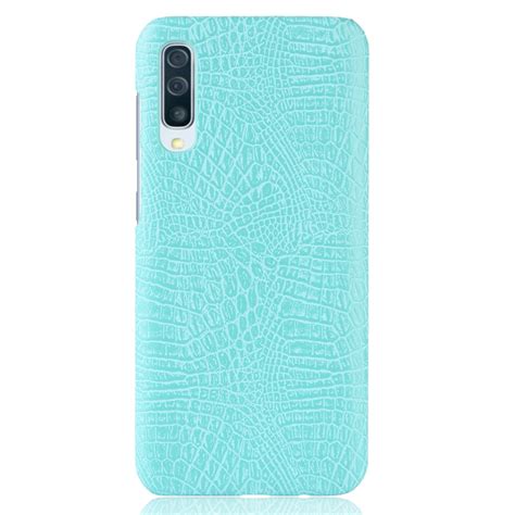 Shockproof Crocodile Texture PC PU Case For Galaxy A70 Green