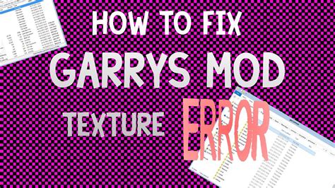 How To Fix Gmod Texture Errors Working 2018 Youtube