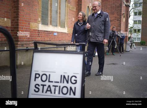 Liberal Democrat Leader Sir Ed Davey And His Wife Emily Gasson Arrive