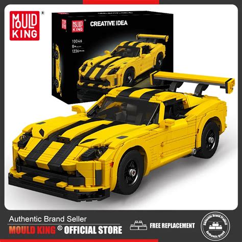 Mould King 10046 Technical Car Building Block The MOC 120125 Yellow