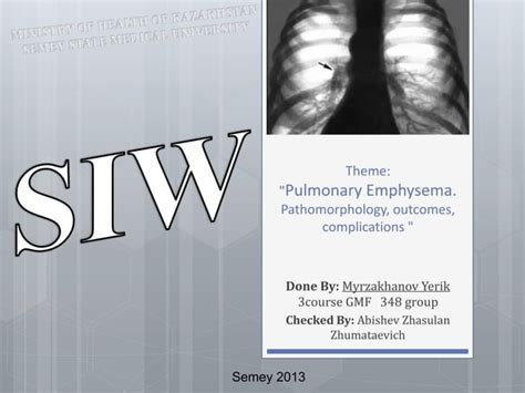 Pulmonary Emphysema Pathomorphology Outcomes Complications PPT