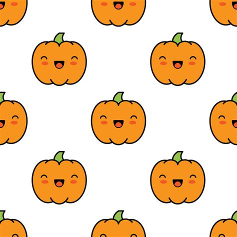 Seamless halloween pattern with pumpkins on white background. 418654 ...