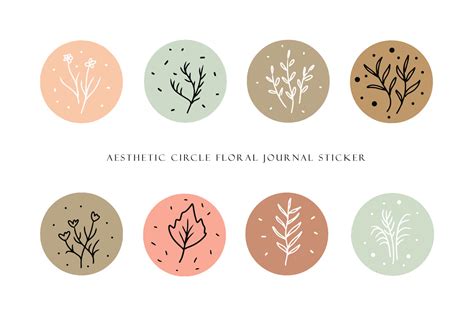 Aesthetic Cute Circle Journal Sticker Graphic by fathurmutiah ...