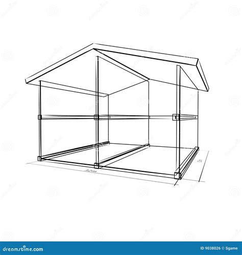 Frame House 3d Model Royalty-Free Stock Photography | CartoonDealer.com #24108611