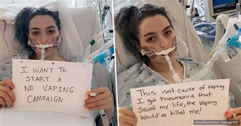 Teen With Heavily Damaged Lungs Starts Anti Vaping Campaign From Her Hospital Bed