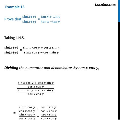 Example Prove Sin X Y Sin X Y Tan X Tan Y