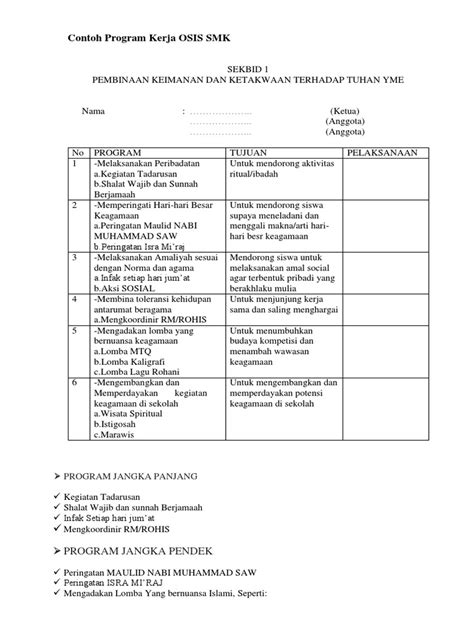 Detail Contoh Program Kerja Osis Koleksi Nomer 9