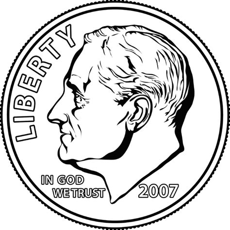 Portrait on a Dime | ClipArt ETC