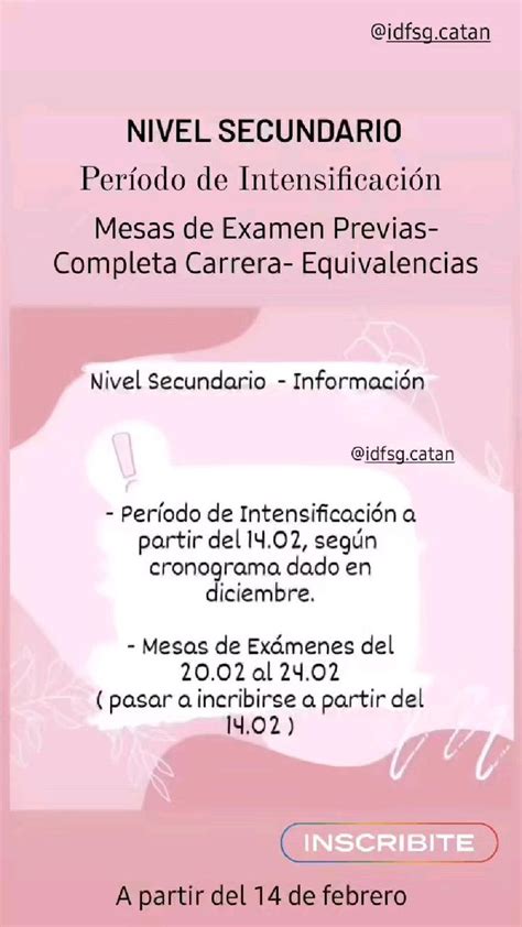 Mesas De Examen Previas Completa Carrera Y Equivalencias