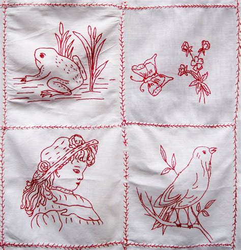 Free Redwork Embroidery Patterns Manually Digitized Redwork Machine Embroidery Patterns And