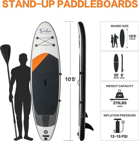 Tabla De Remo Inflable Simple Deluxe Premium Sup Para Todos Los Niveles