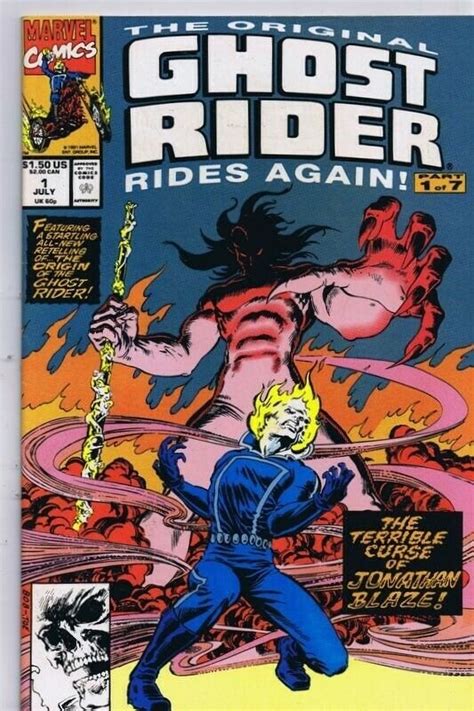 Original Ghost Rider Rides Again 1 Original Vintage 1991 Marvel Comics Comic Books Modern